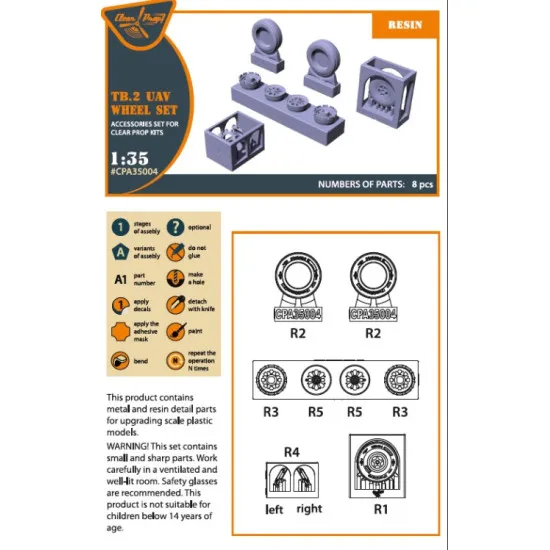 Clear Prop 35004 1/35 Tb.2 Wheelset Aircraft Accessories