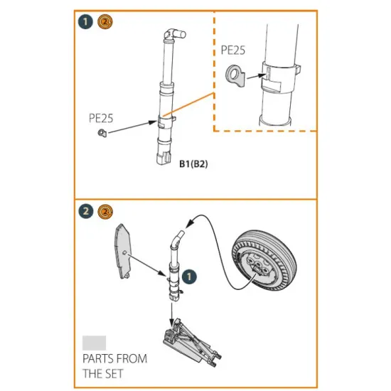Clear Prop 48040 1/48 Xa2d 1 A2d 1 Skyshark Main Landing Legs For Cp Kits