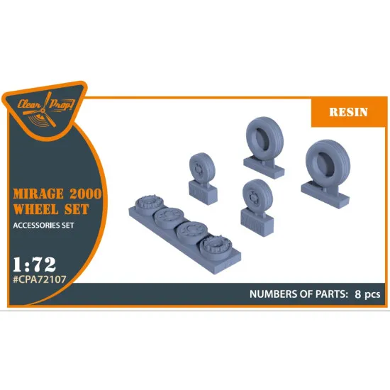 Clear Prop 72107 1/72 Mirage 2000 Wheel Set Resin Model
