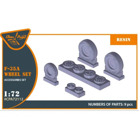 Clear Prop 72112 1/72 F 35a Wheel Set Aircraft Accessories