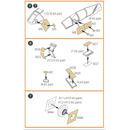 Clear Prop 72116 1/72 Me410 B1.u2.u4.r4 Painting Mask On Yellow Kabuki Paper For Airfix Kit