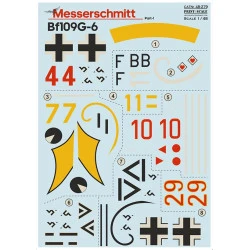 Print Scale 48-279 1/48 Me 109 G 6 Part 1 The Complete Set 2 Leaf