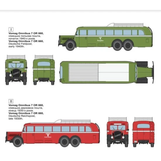 Roden 824 1/35 Vomag 7 Or 660 Omnibus Plastic Model Kit