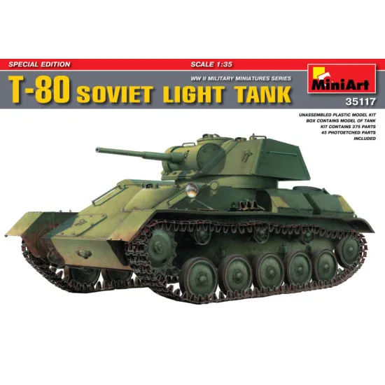 T-80 Soviet light tank, special edition 1/35 Miniart 35117 T-80 Soviet light tank, special edition 1/35 Miniart 35117