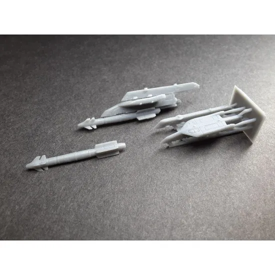 Rise144 Models Rm001 1/144 Rafale Bomb Rack With Aasm Bombs 6x Bombs For Revell