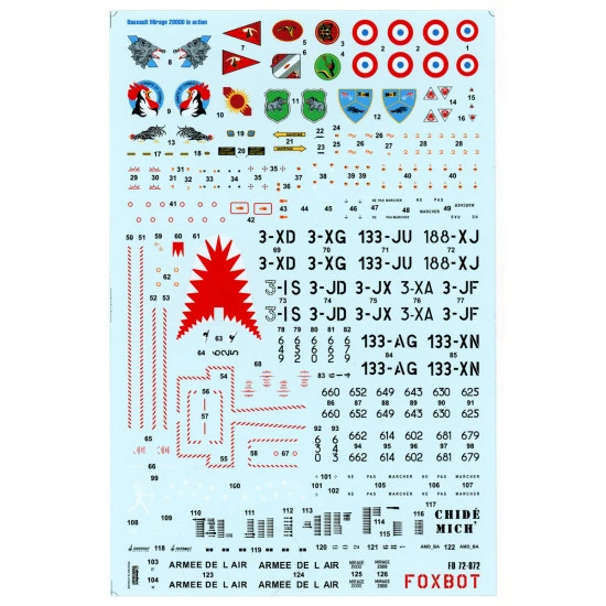 Foxbot 72-072 1/72 Dassault Mirage 2000d For Airfix Italeri Dreammodel Heller Modelsvit Revell Tamiya