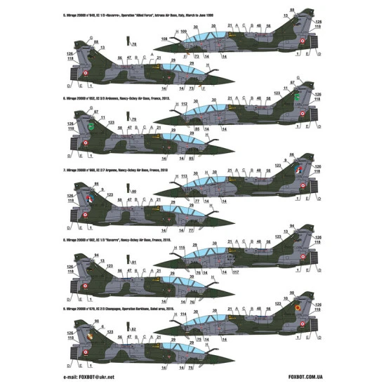 Foxbot 72-072 1/72 Dassault Mirage 2000d For Airfix Italeri Dreammodel Heller Modelsvit Revell Tamiya