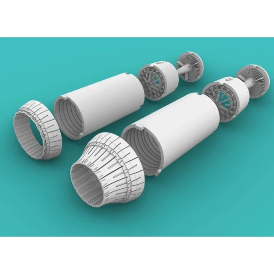 Rise144 Models Rm066 1/144 F-14 A/B Exhaust Mix Open/Close 3 Pair For Revell