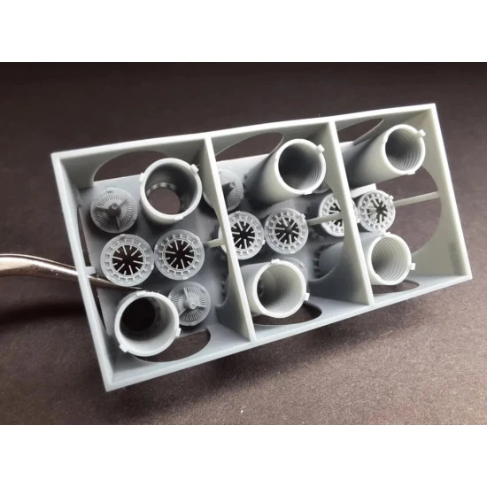 Rise144 Models Rm066 1/144 F-14 A/B Exhaust Mix Open/Close 3 Pair For Revell