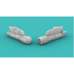 Rise144 Models Rm063 1/144 Smokewinders Set Of Six, 3x Pairsrise144 Models Rm068 1/144 Talios Targeting Pod For Rafale Set Of Two Revell And Trumpeter