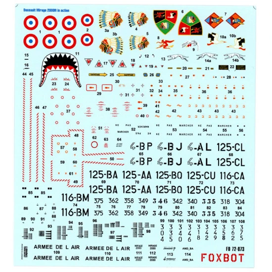 Foxbot 72-073 1/72 Dassault Mirage 2000n For Airfix, Italeri, Dreammodel, Heller, Modelsvit, Revell, Tamiya Foxbot 72-073 1/72 Dassault Mirage 2000n For Airfix, Italeri, Dreammodel, Heller, Modelsvit, Revell, Tamiya
