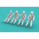Rise144 Models Rm72019 1/72 Vietnam Era Pilots Sitting 4x Pilots, Diff Poses