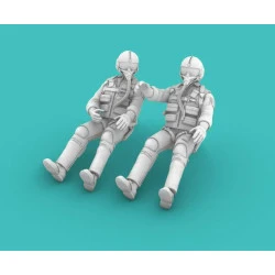 Rise144 Models Rm48005 1/48 Vietnam Era Pilots Sitting Set No 1 2x Pilots