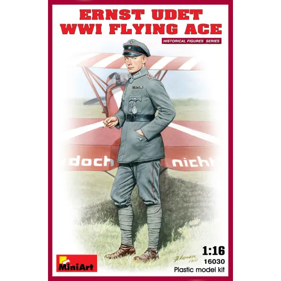 ERNST UDET WW I FLYING ACE PLASTIC MODEL KIT SCALE 1/16 MINIART 16030 ERNST UDET WW I FLYING ACE PLASTIC MODEL KIT SCALE 1/16 MINIART 16030