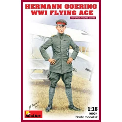 HERMANN GOERING WWI FLYING ACE PLASTIC MODEL KIT SCALE 1/16 MINIART 16034