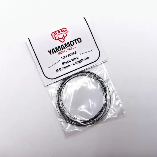 Yamamoto Ymptun73 1/24 Black Wire 0,2mm 2m Upgrade Kit