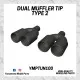 Yamamoto Ymptun100 1/24 Dual Muffler Tip Type 2