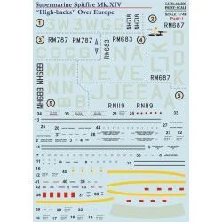 Print Scale 48-290 1/48 Supermarine Spitfire Xiv High Backs Part 1 The Complete Set 1.5 Leaf