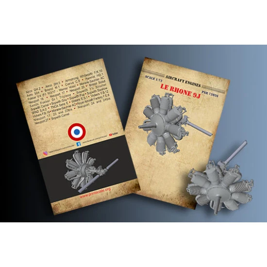 Print Scale Psr72026 1/72 Le Rhone 9j Resin Model