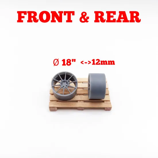 Yamamoto Ymprim13 1/24 Resin Wheels Rays Ze40 18inch And Decals