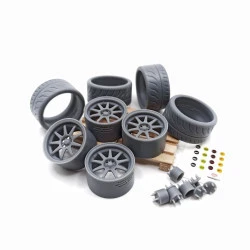 Yamamoto Ymprim17 1/24 Resin Wheels Work Xd9 18inch V2 Prokit And Tyres