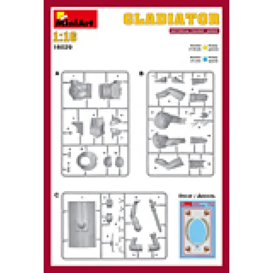ROMAN GLADIATOR PLASTIC MODEL KIT SCALE 1/16 MINIART 16029