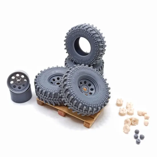 Yamamoto Ymprim20 1/24 Resin Wheels Extreme Off-road Tyres And Rims