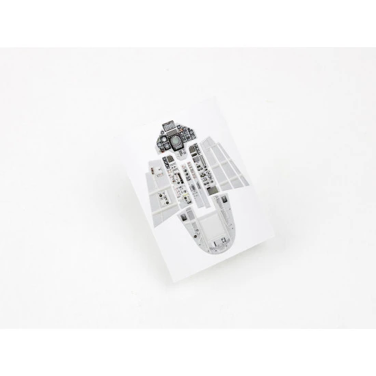 Red Fox Qs-48026 1/48 3d Instrument Panel For Saab Aj-37 Viggen For Italeri