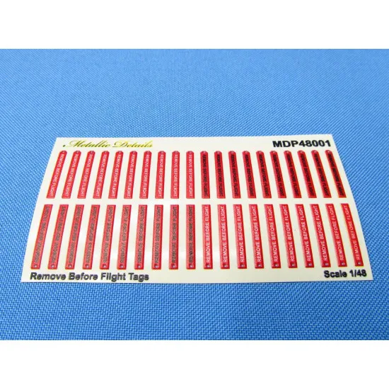 Metallic Details Mdp48001 1/48 Remove Before Flight Tags Accessories Kit