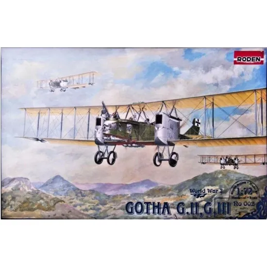 Roden 002 1/72 German Bomber Gotha G.ii, Giii Gothaer Waggonfabrik Ag. Wwi