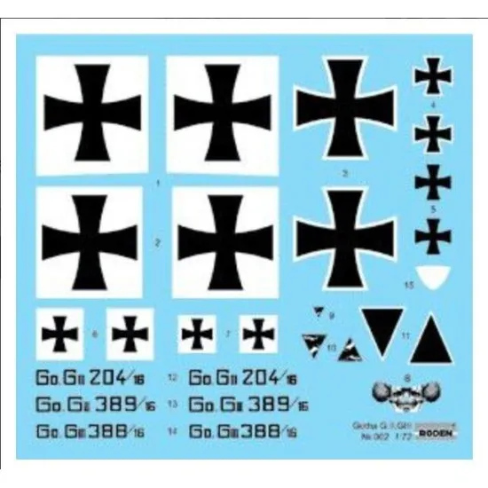 Roden 002 1/72 German Bomber Gotha G.ii, Giii Gothaer Waggonfabrik Ag. Wwi