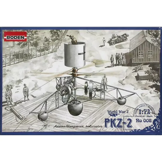 Roden 008 1/72 Pkz-2 Austro-hungarian Helicopter 1918 Wwi Plasticmodel Kit