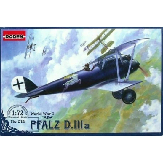 Roden 015 1/72 German Biplane Fighter Pfalz D.iiia. Scale Model Kit