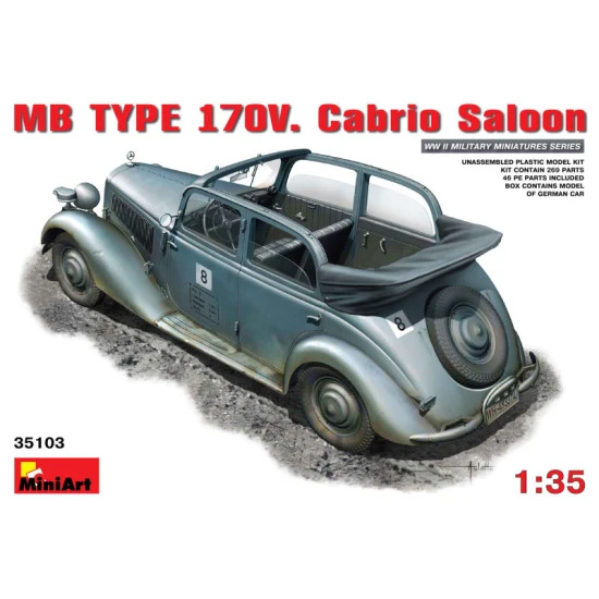 Typ 170V. Cabrio Saloon 1/35 Miniart 35103