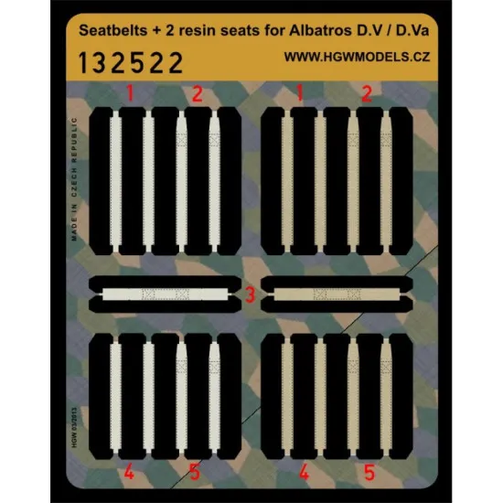 Hgw 132522 1/32 Seatbelts And Seats For Albatros D.v And D.va