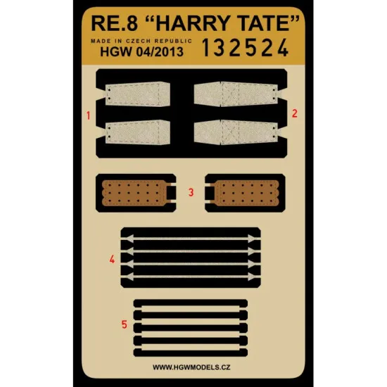 Hgw 132524 1/32 Seatbelts For Re.8 Harry Tate Accessories For Aircraft