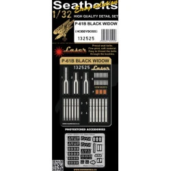 Hgw 132525 1/32 Seatbelts For P-61b Black Widow For Hobbyboss Accessories Kit