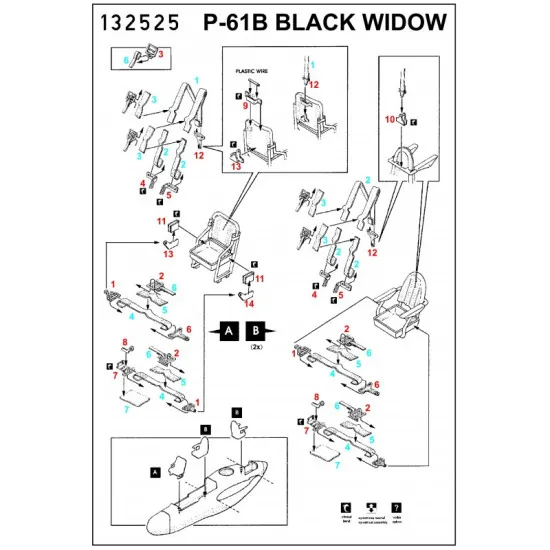 Hgw 132525 1/32 Seatbelts For P-61b Black Widow For Hobbyboss Accessories Kit