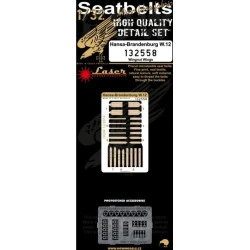 Hgw 132558 1/32 Seatbelts For W.12 For Wingnut Wings Accessories Kit