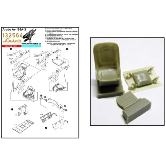 Hgw 132564 1/32 Seatbelts For Arado Ar 196a-3 Accessories For Aircraft Hgw 132564 1/32 Seatbelts For Arado Ar 196a-3 Accessories For Aircraft