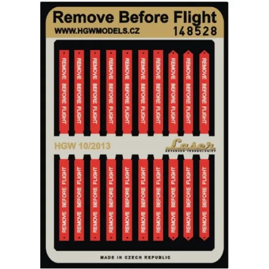 Hgw 148528 1/48 Belts Remove Before Flight Accessories For Aircraft