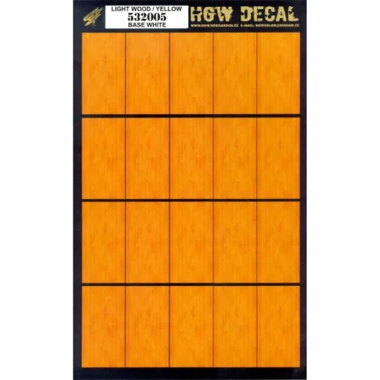 Hgw 532005 1/32 Decal Yellow Light Wood Base White Transparent