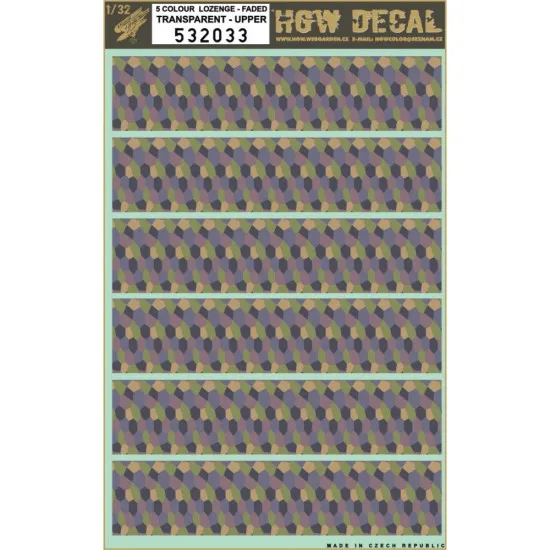 Hgw 532033 1/32 Decal 5 Colour Lozenge Transparent Accessories Kit