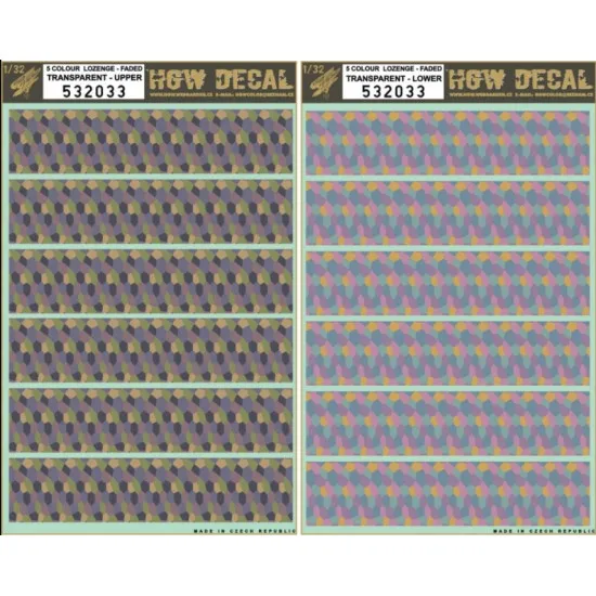 Hgw 532033 1/32 Decal 5 Colour Lozenge Transparent Accessories Kit