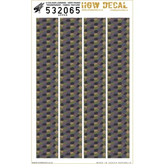 Hgw 532065 1/32 Decal 5 Colour Lozenge Lower Transparent