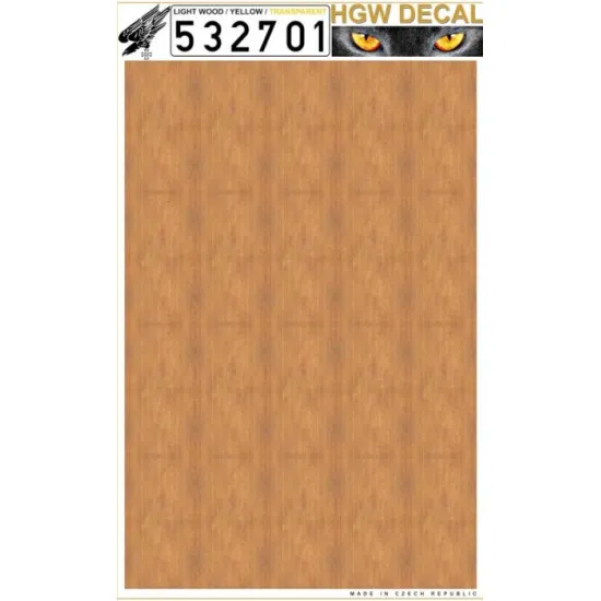 Hgw 532701 1/32 Decal Yellow Light Wood Transparent For Aircraft
