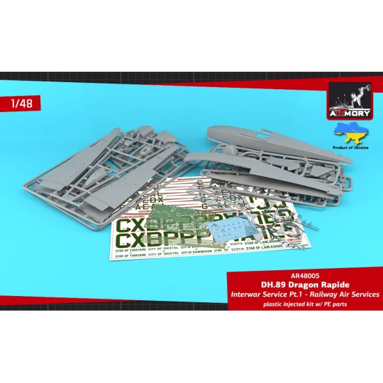Armory Ar-48005 1/48 Dh.89 Dragon Rapide Short Haul Airliner Interwar Service Pt.1 Railway Air Services