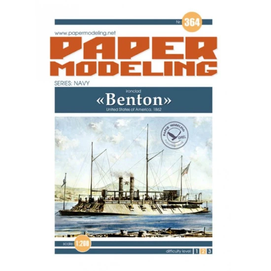 Orel 364 1/200 Ironclad Benton United States Of America 1862 Series Navy Paper Model Kit