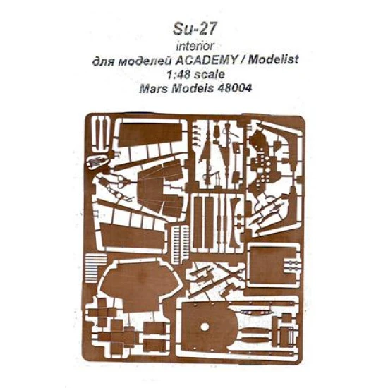 Su-27 interior for Academy model 1/48 Mars Models PE48004