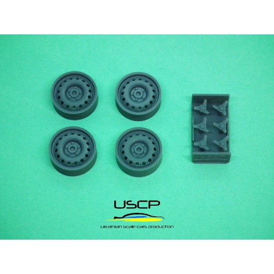 Uscp 24p079 1/24 16 Inch Dunlop Racing Wheels Resin Kit